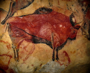 Bison in the Cave of Altamira, Santander, Spain.