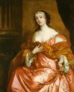 Sir Peter Lely - Portrait of Elizabeth Hamilton (influenced by Van Dyck)