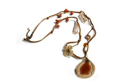 Agate Stone Necklace by Mihaela Zhekova