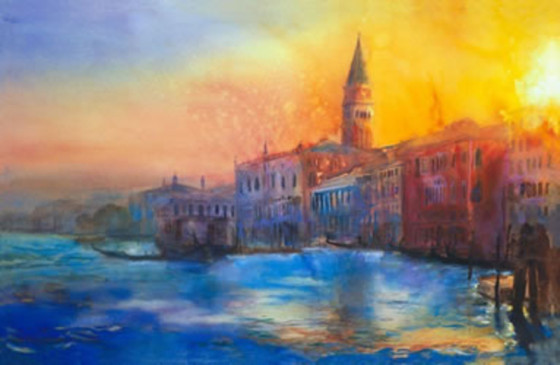  Sunset Over St. Marks by Cecil Rice