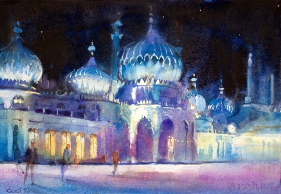 Ice Skating, Royal Pavilion by Cecil Rice