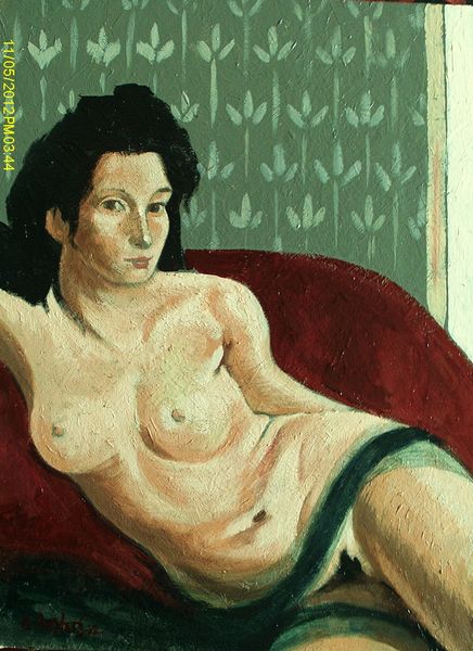 Reclining Nude by Carl Ansloos