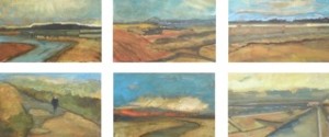 coast-road-(east-lothian)-by-jayne-stokes-acrylic-&-collage-on-canvas-boards