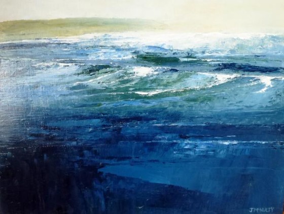 James McNulty - Dark Sea Breaking (oils on wood)