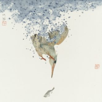 chasing-fish-,-he-xi,-national-museum-of-wildlife-art-of-the-united-states-contemporary