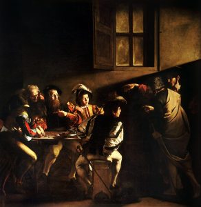 Michelangelo Merisi da Caravaggio - The Calling of St Matthew, 1599-1600 - Oil on canvas