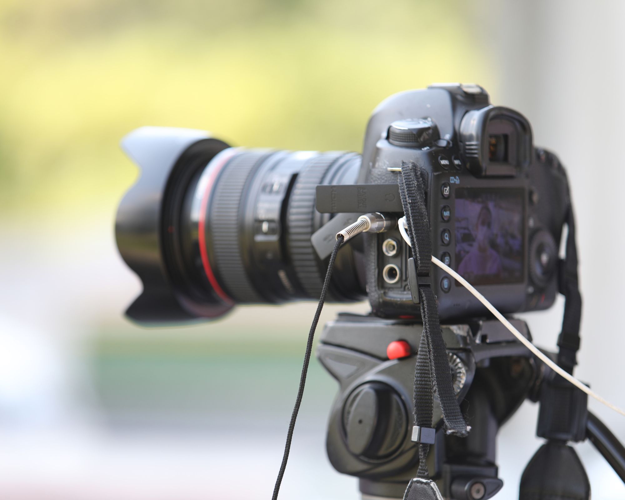 Camera on a tripod set-up outdoors in natural light is perfect to photograph artwork