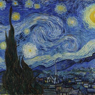 Starry-night-by-vincent-van-gogh