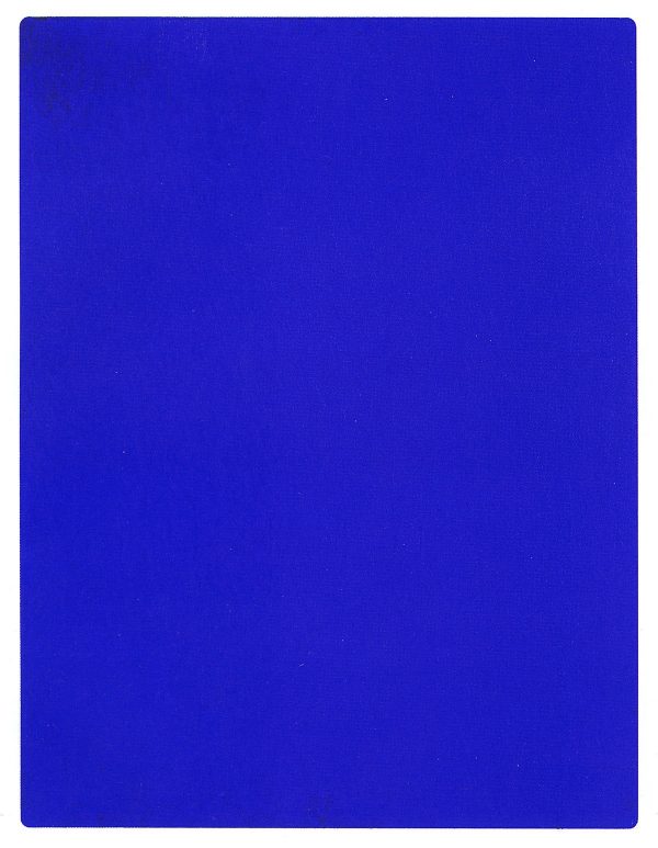 Yves Klein's blue painting