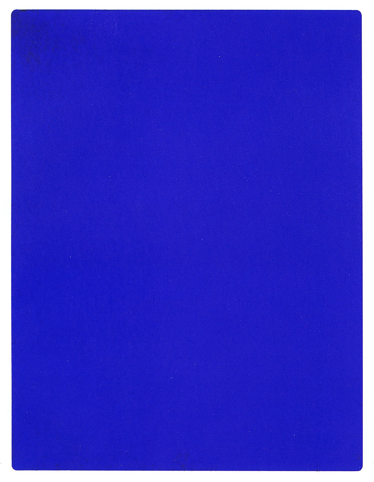 Yves Klein Blue represents the culmination of the history of blue in art. 