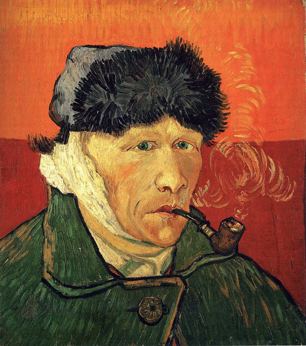 self portrait with bandaged ear by vincent van gogh