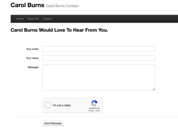 basic contact me form on website