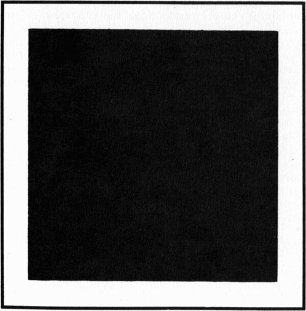 Black Square by Kazimir Malevich is an early example of non-representational art. 