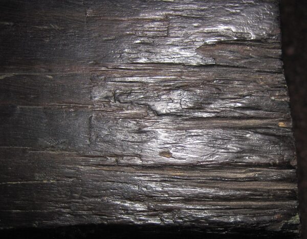 A close-up of ebony wood 