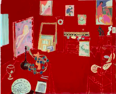 Henri Matisse's L'Atélier Rouge, 1911,  cadmium red, 20th century artwork
