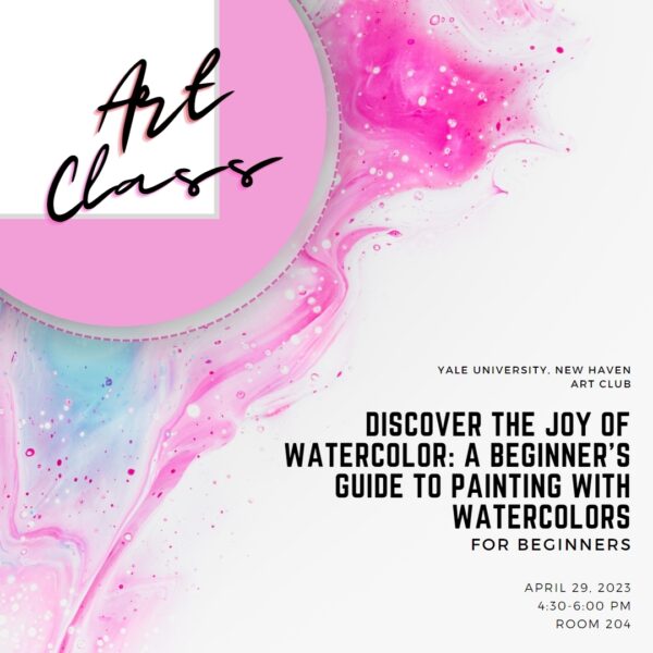 Poster advertising a watercolor class 