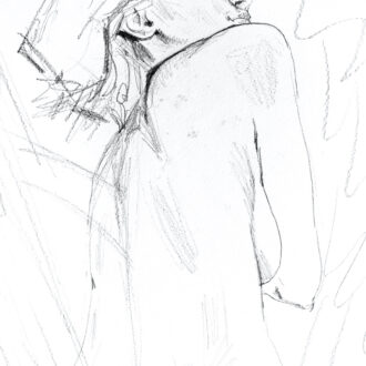 Pencil drawing of a female figure