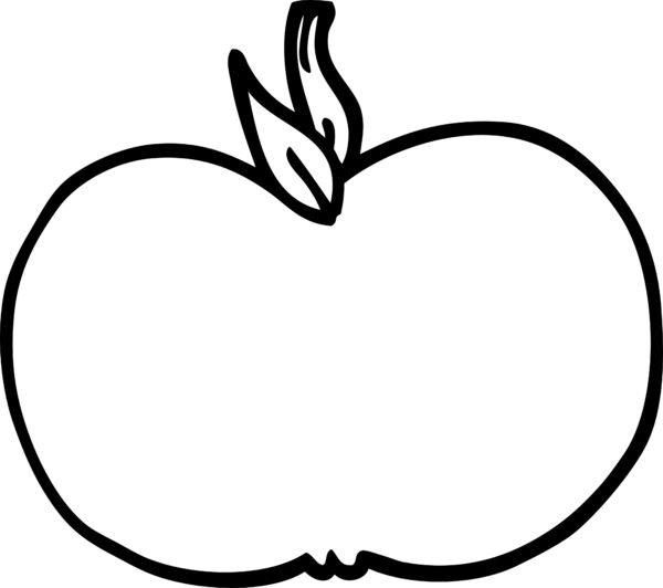 an-outline-sketch-of-an-apple