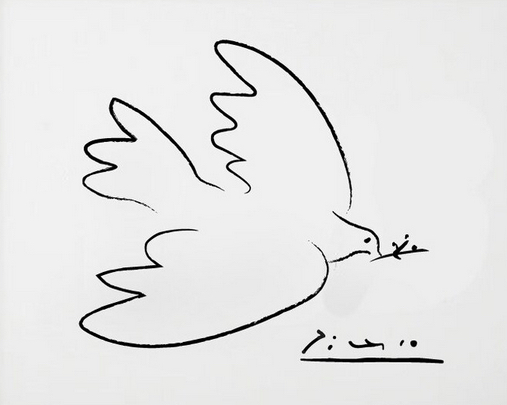 Simple dove drawing by Picasso