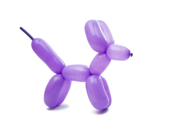 A purple balloon dog, which inspired renowned artist Jeff Koons