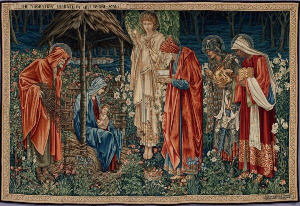 Tapestry by William Morris, The Adoration of the Magi. 